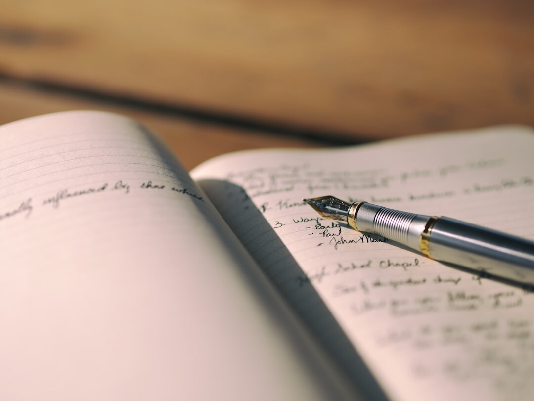 writer editing manuscript