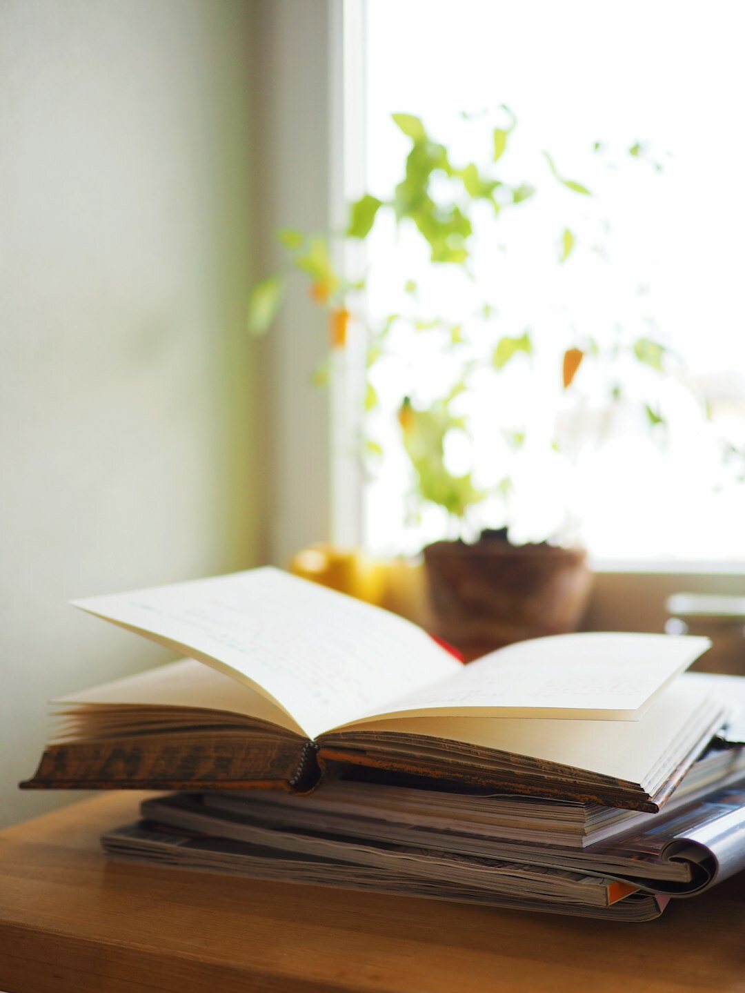 open book on table