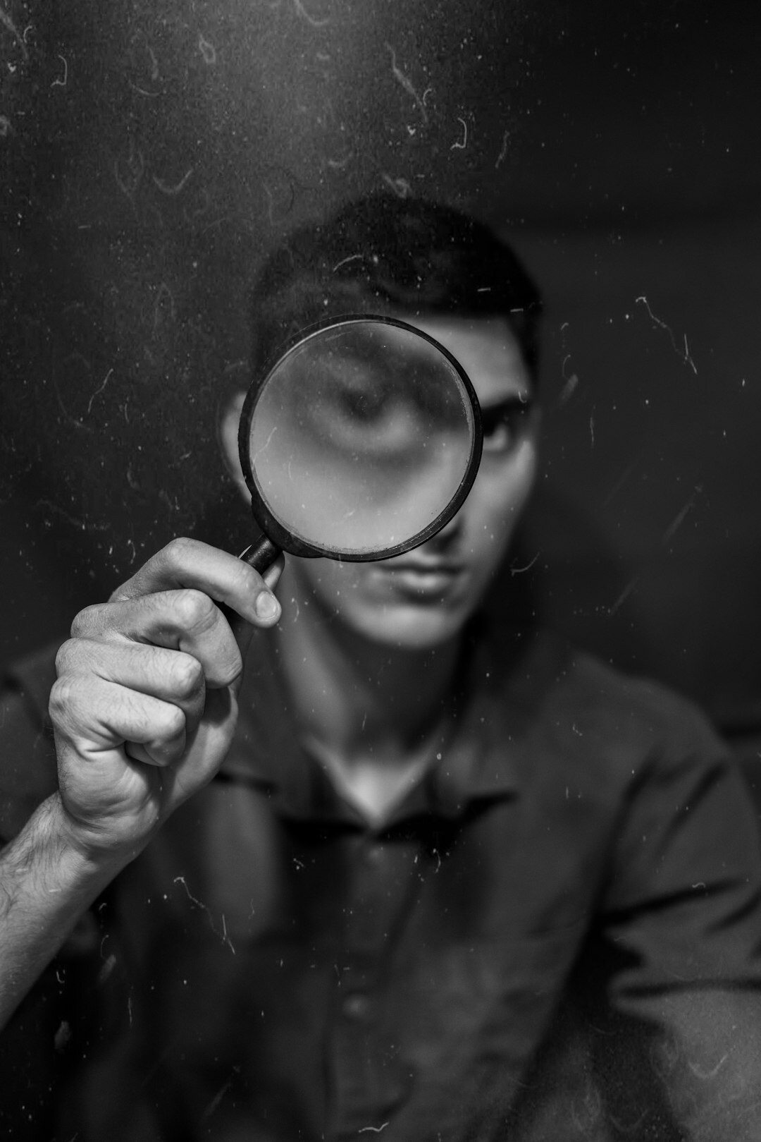detective examining clues