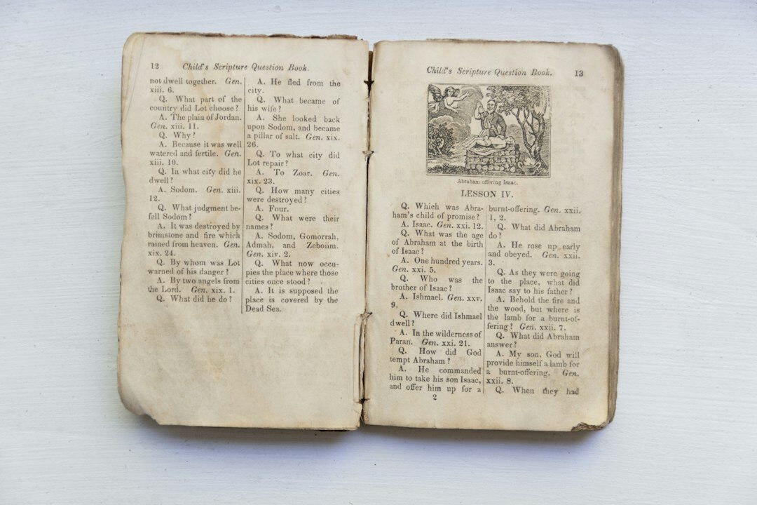 old notebook with notes